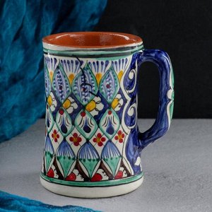Кружка Риштанская Керамика "Узор", 500 мл, синий микс