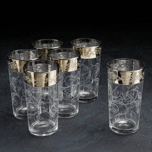 Набор питьевой GiDGLASS «Флора», 7 предметов: кувшин 1 л, стакан 230 мл 6 шт, с гравировкой и напылением