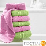 Полотенце для рук, DOME, Harmonika, lys Grin, Салатовый, 30х50 см - 3 ШТУКИ + Pink, Розовый, 30х50 см - 3 ШТУКИ