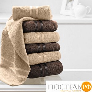 Полотенце для рук, DOME, Harmonika, Kaffe, Кофейный, 30х50 см - 3 ШТУКИ + Beige, Бежевый, 30х50 см - 3 ШТУКИ