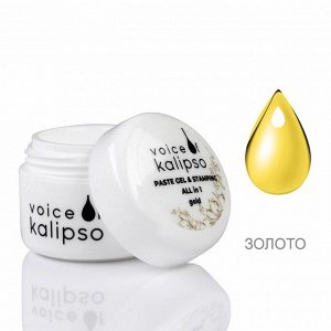 ГЕЛЬ-ПАСТА PASTE GEL &amp; STAMPING VOICE OF KALIPSO, ЦВЕТ ЗОЛОТО, 5 МЛ