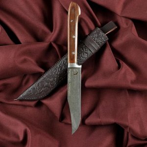 Нож Пчак Шархон - малый, текстолит, гюльбанд олово, заточка от середины ШХ15 (13-14 см)