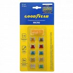 Набор флажковых предохранителей Goodyear &quot;микро&quot; с пинцетом 10шт GY003050
