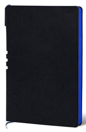 Ежедневник недатированный А5 256 стр. ЛАЙТ с ручкой, черный/синий срез, кожзам LXDRA5-CL1 LOREX