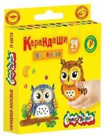 Карандаши восковые 24цв КВКМ24 Каляка-Маляка {Китай}