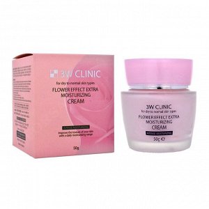3W CLINIC Крем для лица Flower Effect Extra Moisture Cream, 50 мл