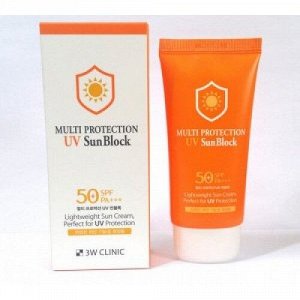3W CLINIC Нежный солнцезащитный крем СПФ+++ 70 мл, Multi Protection Uv Sun Block