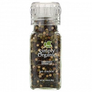 Simply Organic, Мельница, Смесь перцев, 3 унции (85 г)