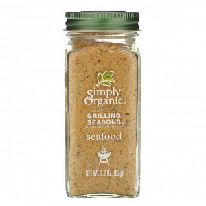 Simply Organic, Специи для гриля, Для морепродуктов, Органические, 2,2 унции (62 г)