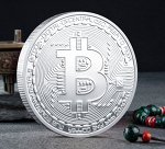 Монета биткоин цвет серебро