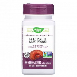 Nature&#x27 - s Way, Reishi Mushroom, 376 mg, 100 Vegan Capsules