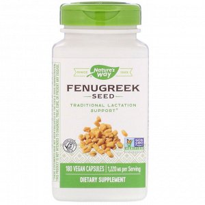Nature&#x27 - s Way, Fenugreek Seed, 1,220 mg, 180 Vegan Capsules