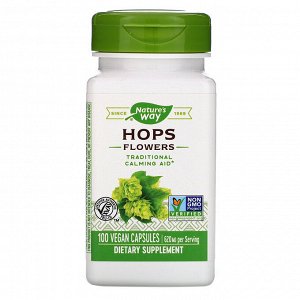 Nature&#x27 - s Way, Hops Flowers, 620 mg, 100 Vegan Capsules