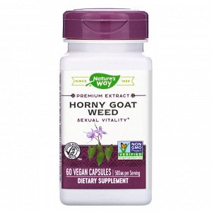 Nature&#x27 - s Way, Horny Goat Weed, 500 mg, 60 Vegan Capsules