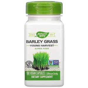 Nature&#x27 - s Way, Barley Grass, Young Harvest, 1,500 mg, 100 Vegan Capsules