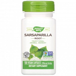 Nature&#x27 - s Way, Sarsaparilla Root, 850 mg, 100 Vegan Capsules