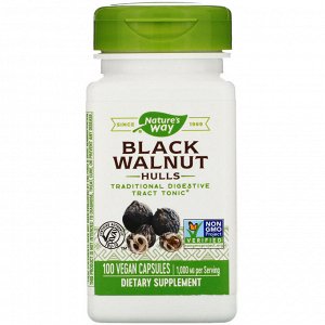 Nature&#x27 - s Way, Black Walnut, Hulls, 500 мг, 100 вегетарианских капсул