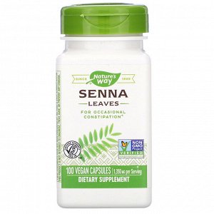Nature&#x27 - s Way, Senna Leaves, 1,350 mg, 100 Vegan Capsules