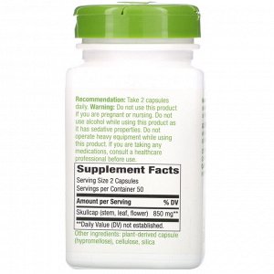 Nature&#x27 - s Way, Skullcap Herb, 850 mg, 100 Vegan Capsules