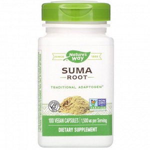 Nature&#x27 - s Way, Suma Root, 1,500 mg, 100 Vegan Capsules