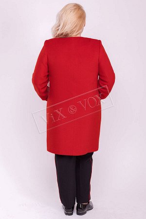 Пальто кашемированное красное