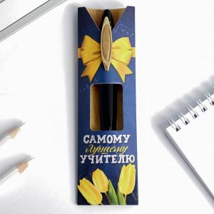 Ручка в картонном конверте "Самому лучшему учителю", металл