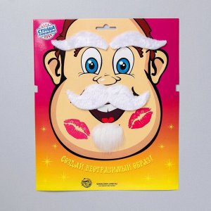 Карнавальный набор «Борода, усы, брови», цвета МИКС