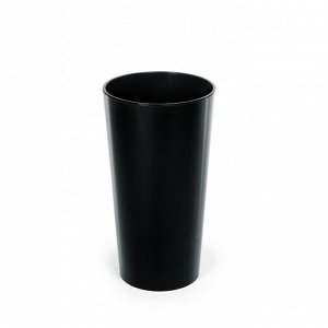 Пластиковый горшок с вкладкой «Лилия», цвет черный