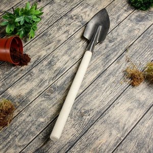 Лопатка садовая, длина 68 см, титан ВСМПО, деревянная ручка
