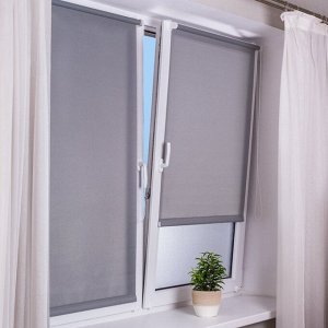 Рулонная штора "Сантайм Роял", серый, 57*215 см