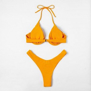 Купальник раздельный MINAKU Summer fashion, размер 42, цвет горчичный