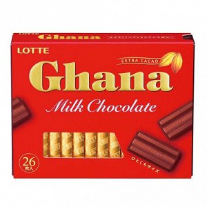 Шоколад LOTTE молочный "Гана", 119гр