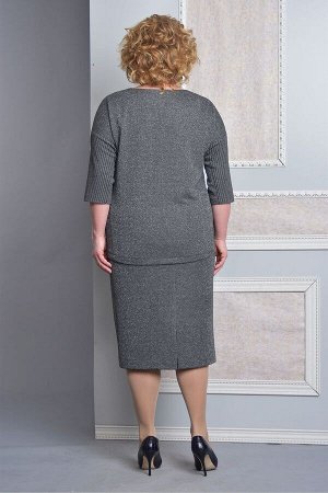 Юбка, Джемпер / Lady Style Classic 1374 серо-серый