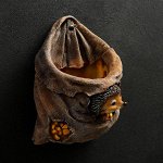 Фигурное кашпо IЕжик в мешочке с кукурузойI 10х15х20см