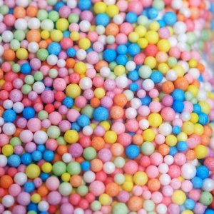 Наполнитель декоративный, "Волшебные шарики" разноцветные, 1-3мм, 3гр