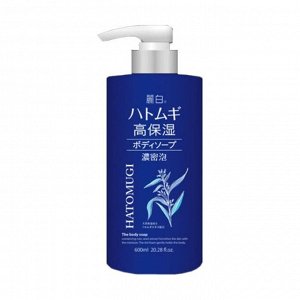 Жидкое мыло для тела увлажняющее urarashiro hatomugi, kumano cosmetic, 600мл