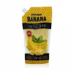 Мыло жидкое дой-пак арома банан, delicare, 500мл