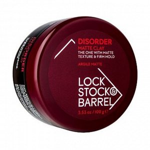 Глина жесткая disorder matte clay, lock stock & barrel, 100г