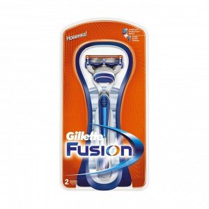 Станок для бритья fusion + 2 кассеты, gillette