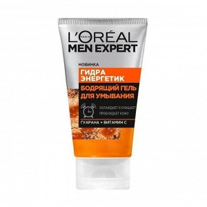 Гель для умывания лица бодрящий Гидра Энергетик, Men Expert L'Oreal Paris, 100мл