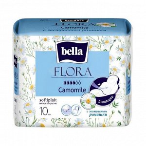 Прокладки гигиенические впитывающие flora ромашка, bella, 10шт