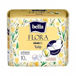 Прокладки гигиенические впитывающие flora тюльпан, bella, 10шт