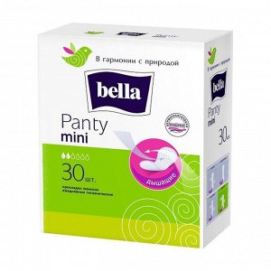 Прокладки гигиенические ежедневные panty mini white, bella, 30шт