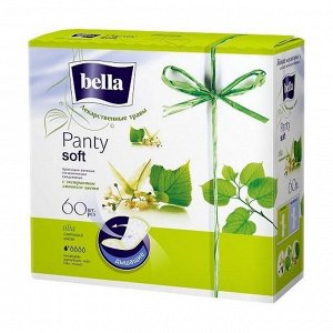 Прокладки ежедневные с экстрактом липового цвета panty soft, bella, 60шт