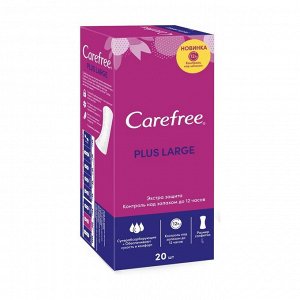 Салфетки (прокладки) ежедневные plus Large, Carefree, Johnson & Johnson 20шт