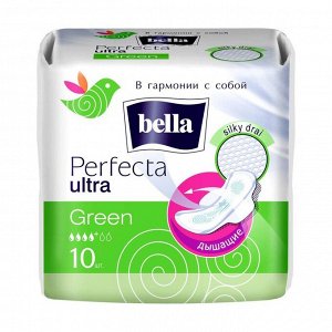 Прокладки гигиенические perfecta ultra green, bella, 10шт
