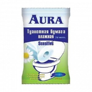 Туалетная бумага влажная, Aura, 72шт