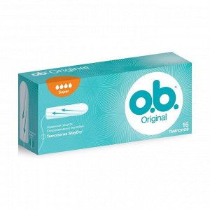 Тампоны original super, o.b. johnson & johnson, 16шт