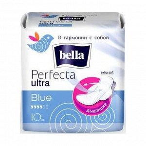 Прокладки perfecta ultra blue, bella, 10шт