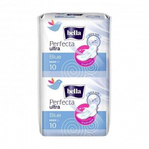 Прокладки perfecta ultra blue, bella, 2*10шт